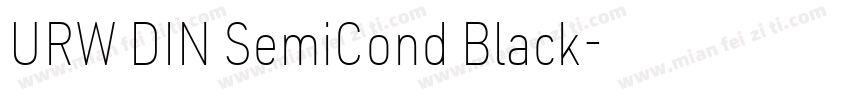 URW DIN SemiCond Black字体转换